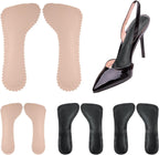 4 Pairs High Heel Shoe Inserts for Women, LinersShock & Sweat, Invisible Adhesive Cushion Non-Slip Insoles Arch Support for Dress Shoes Flats Boots Sandals, Fits Women 5-8 Size