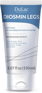 Dulac, Diosmin Legs Gel Cream, Cooling & Refreshing, with Diosmin & Menthol, Horse Chestnut Extract, Butcher's Broom & Red Vine, Fast-Absorbing, Non-Greasy, Daily Leg Care, 5.07 fl oz, Made in Italy