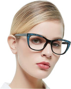 OCCI CHIARI 1.75 Reading Glasses Women Fashion Readers 1.0 1.25 1.5 1.75 2.0 2.25 2.5 2.75 3.0 3.5 4.0 5.0 6.0(Black blue, 1.75)