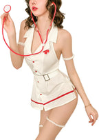 BIGFOX Sexy Nurse Lingerie for Women Cosplay Lingerie Set Nurse Outfits Naughty Costumes Backless Sleepwear Nightgown
