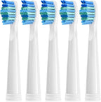 Toothbrush Replacement Heads Compatible with Fairywill FW-D1/D3/D7/D8/507/508/551/917/959, ATMOKO, Gloridea, Sboly, WOVIDA, YUNCHI Y1 Sonic Electric Toothbrushes, 5 Pack - White