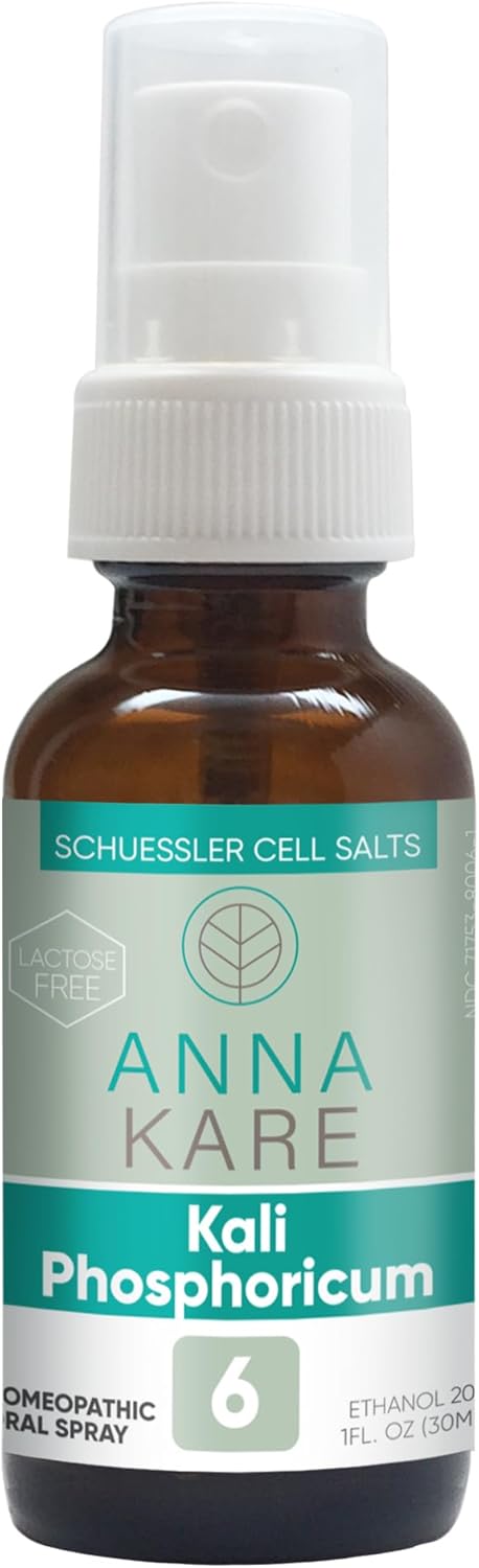 Kali Phosphoricum #6 – Schuessler Cell Salt for Inner Calm, Mental Clarity & Nerve Health | Natural Supplement for Kids & Adults | Vegan, Lactose-Free, Sugar-Free | 30 ml Oral Spray by AnnaKare