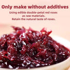 Rose Syrup Jam, Gourmet Rose Petal Jam (12.35oz) - Made with Real Petals for Cooking, Baking, and Flavoring Premium Floral Fruit Spread, Sweet Preserve