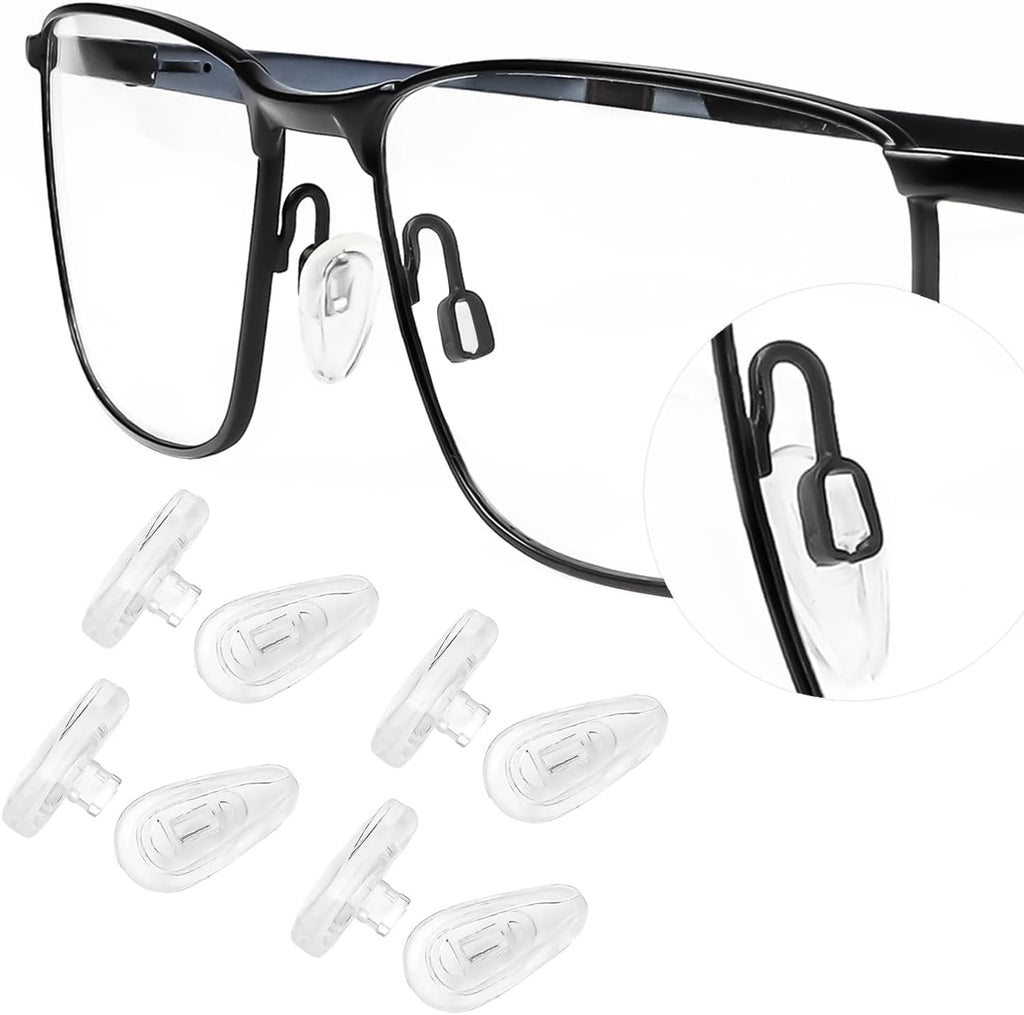 Silicone Nose Pads Replacement Nose Pieces for Oakley Extender OX3249 Eyeglasses - 4 Pairs Clear Nose Cushion