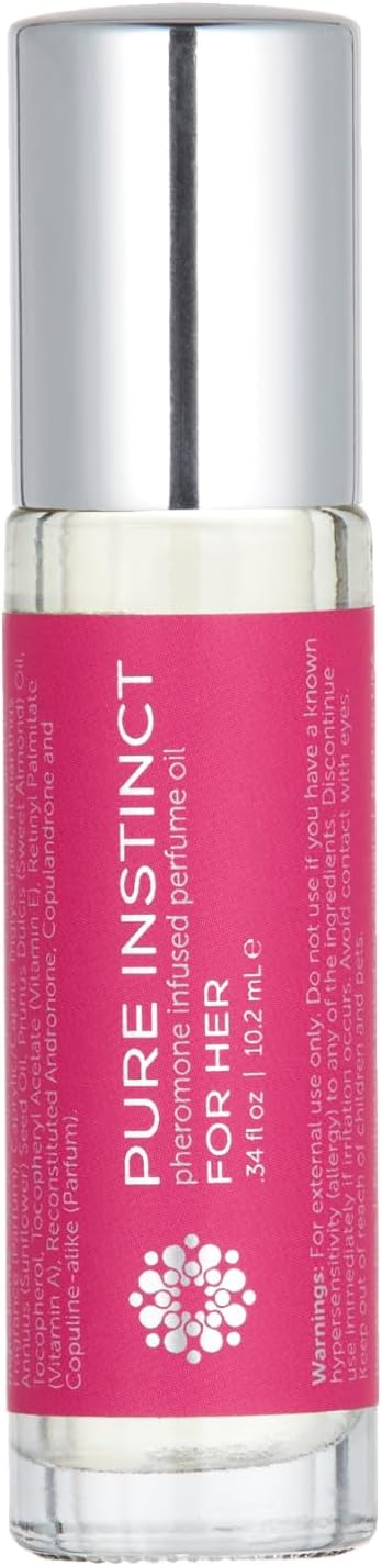 Pure Instinct Perfume with Pheromone Infused Essential Oil for Her - Roll on 10.2 ml | 0.34 Fl. Oz