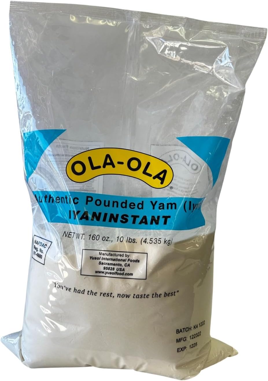 Ola Ola Authentic Pounded Yam (Iyan), 10lbs