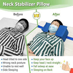 AOSSA Neck Stabilizer Pillow for Sleeping Upright, Head Cradle Pillow, After Surgery Positioning Pillows for Adults Elderly, Bedridden Neck Support Wedge for Bed, Head Positioner, Face Up Pillow