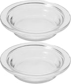 2Pcs Replacement Wax Warmer Dish, 4.5in Glass Transparent Aromatherapy Essential Oil Diffuser Dishes for Home, Office, or Meditation
