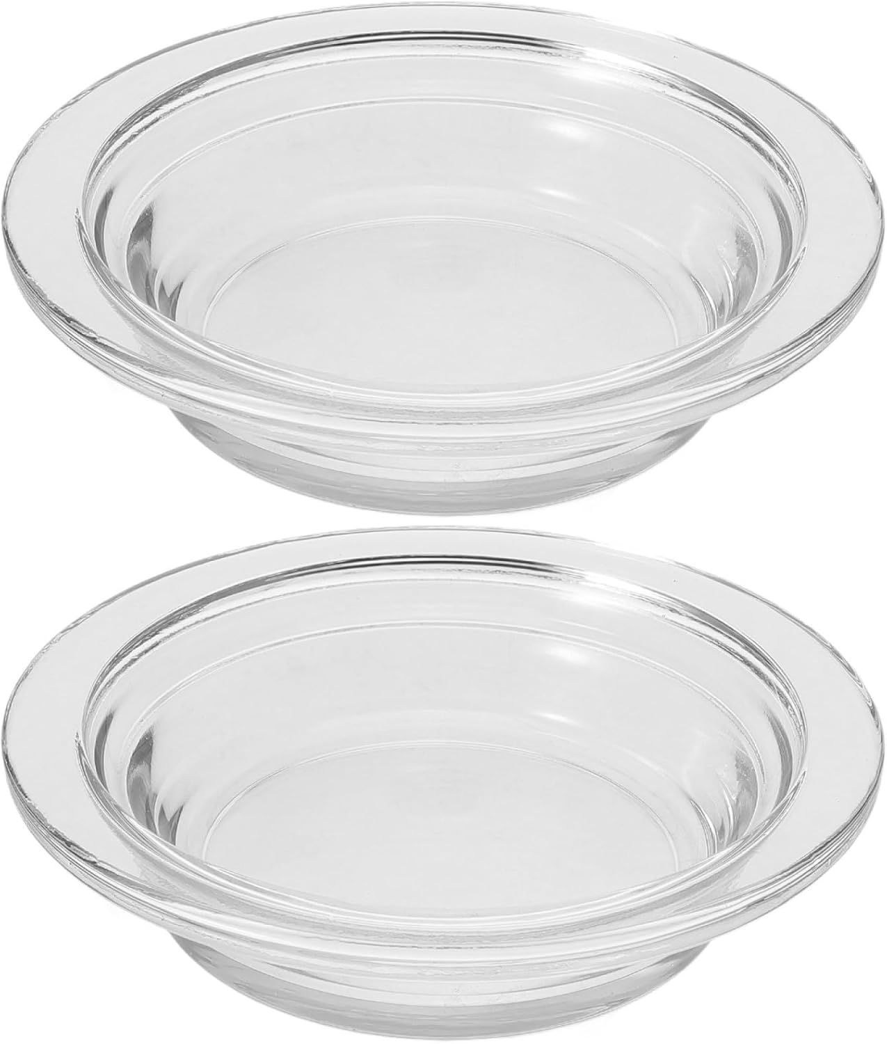 2Pcs Replacement Wax Warmer Dish, 4.5in Glass Transparent Aromatherapy Essential Oil Diffuser Dishes for Home, Office, or Meditation