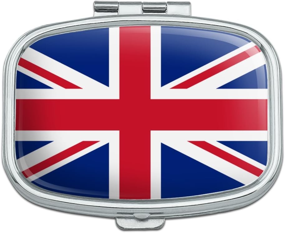 United Kingdom Great Britain Union Jack Country Flag Rectangle Pill Case Trinket Gift Box