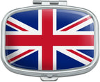 United Kingdom Great Britain Union Jack Country Flag Rectangle Pill Case Trinket Gift Box