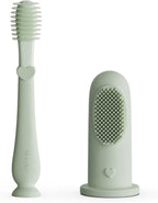 Moonkie Baby Finger Toothbrush Tongue Oral Cleaner Kit for 3 Months +, 2 Pcs (Mint)