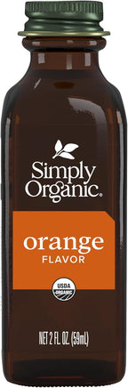 Simply Organic Orange Flavor, 2 Ounce Glass Jar, Tart Citrus Flavor for Desserts, Smoothies, Tea, and More