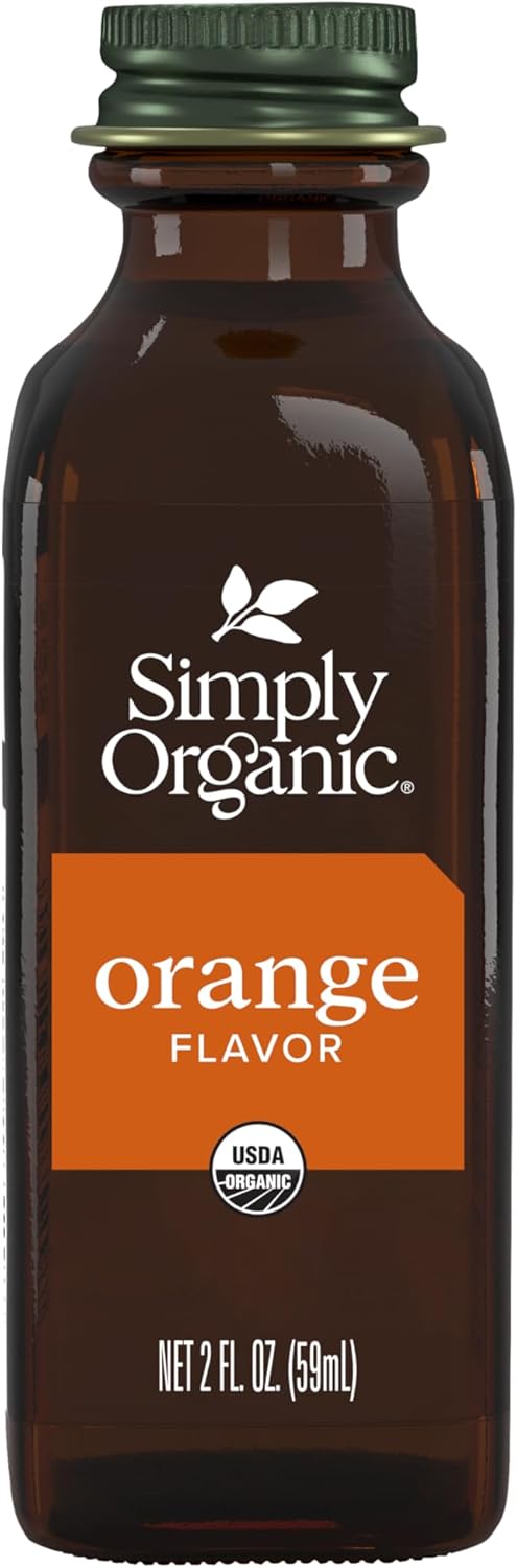 Simply Organic Orange Flavor, 2 Ounce Glass Jar, Tart Citrus Flavor for Desserts, Smoothies, Tea, and More
