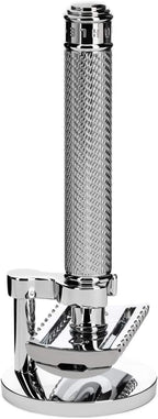 MÜHLE TRADITIONAL Chrome Safety Razor (Open Comb) & Razor Stand