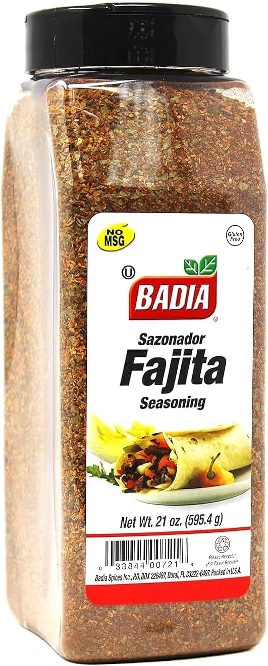 Badia Fajita Seasoning 21 oz – Zesty Tex-Mex Spice Blend for Fajitas – Bold, Smoky Flavor