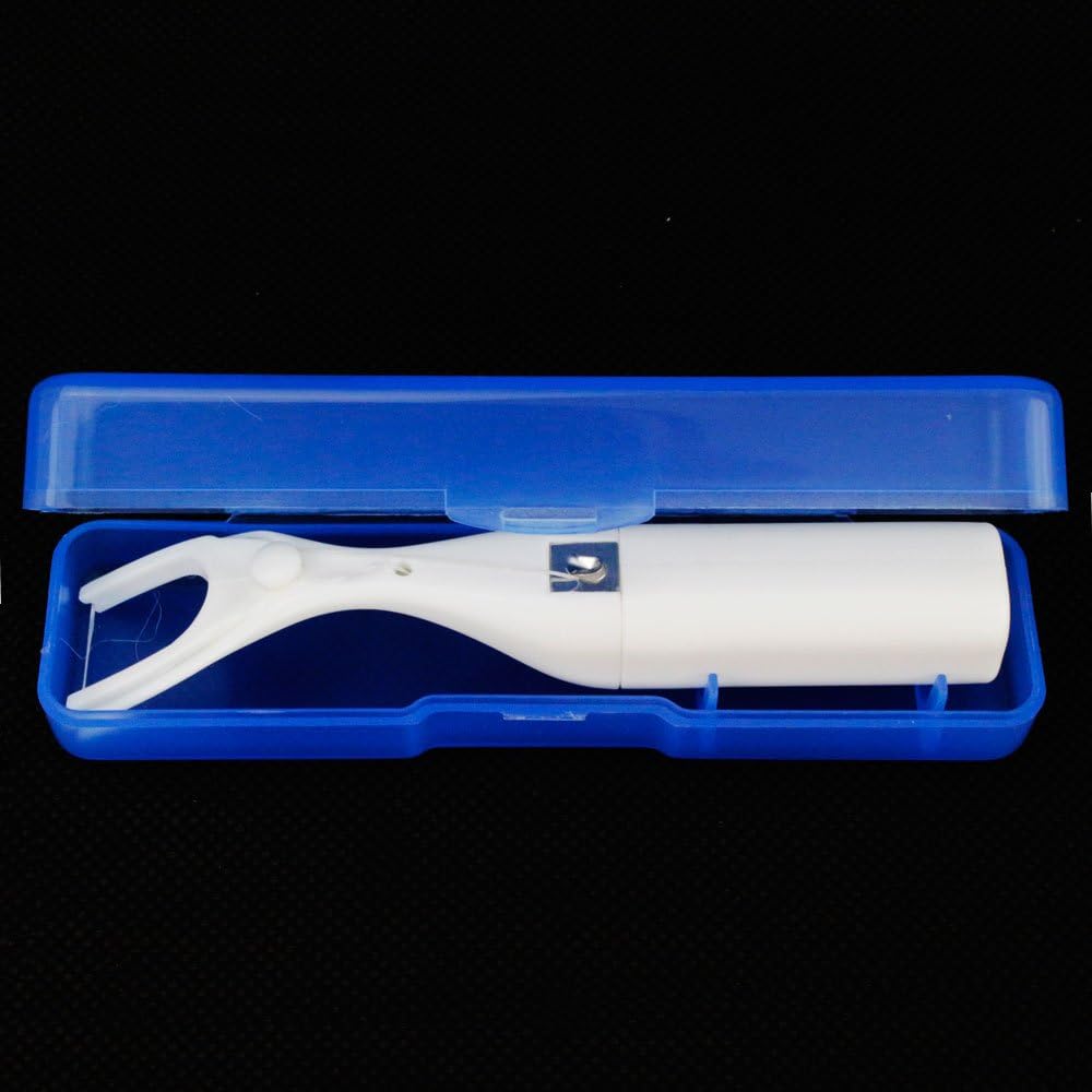 Dental 50m Floss Holder Handle Oral Care Tooth Pick Cleaner Dispenser with Case