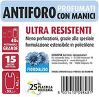 Anti-hole Nettezza Bags with Handles - Cornflower Scented - Homemade 40 liters - 90 pcs