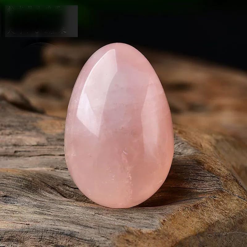 Erliway Natural Rose Quartz Crystal Eggs for Easter Day, 1.2 x 0.8" Palm Stone Egg, Polished Pocket Worry Gemstones, Crystals for Reiki Balancing Wicca Meditation Energy Anxiety Relax Decor