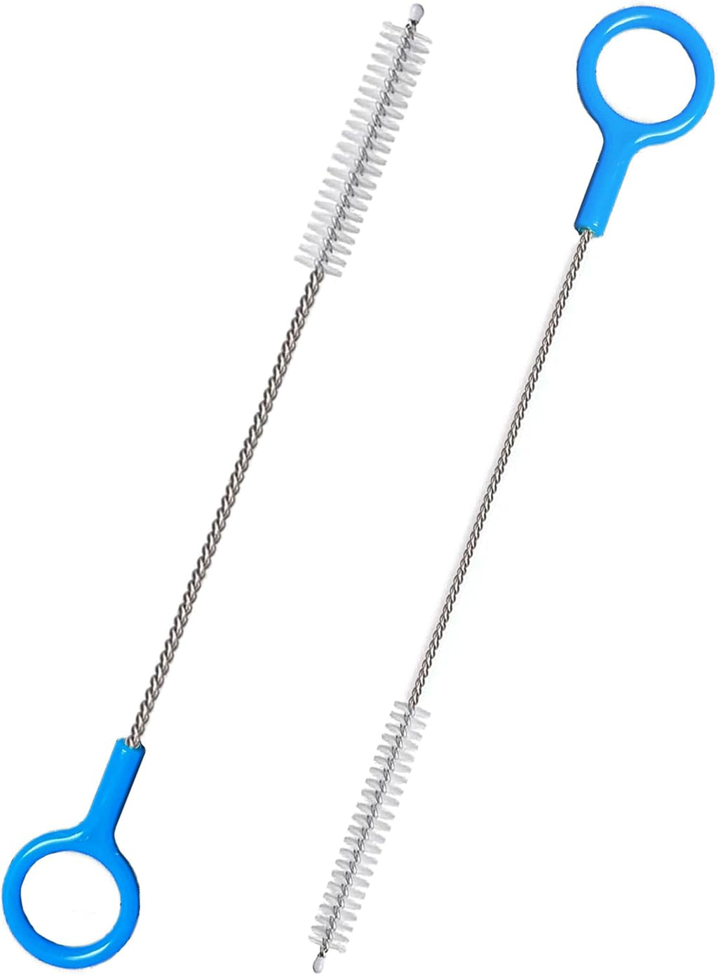 Heavy-Duty Straw Cleaner Brush, 2 Pcs Flexible Straw Brush Set,Reusable Straws Cleaning Brush with Stainless Steel and Nylon Bristles for Baby Bottles,Stanley Cup.