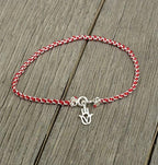 Protection Evil Eye Bracelet - Lucky Hamsa Hand Charm - 7 Inch Sterling Silver Jewelry - Best Kabbalah Red String Bracelets for Women