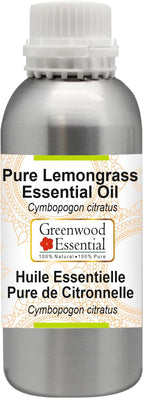 Greenwood Essential Pure Lemongrass Essential Oil (Cymbopogon citratus) Steam Distilled 630ml (21 oz)