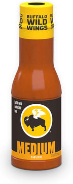 Buffalo Wild Wings Medium Buffalo Sauce, 12 fl. oz., Perfect Dipping Sauce, Chicken Marinade, Wing Seasoning and Burger Topping, Enjoy a Medium, Comfortable Heat