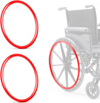 1 Pair Wheelchair Push Rim Covers for Invacare Wheelchair Accessories, Rear Wheel Grips Cover,Non-Slip Wear-Resistant Hand Push Cover Wheelchair(RED, 22 in)
