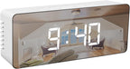 GRFIT Alarm Clock Digital LED Alarm Clock with Dimmer Temperature Function for Bedroom Office Travel Battery & USB Powered Mirror Alarm Clock Clock for Bedrooms