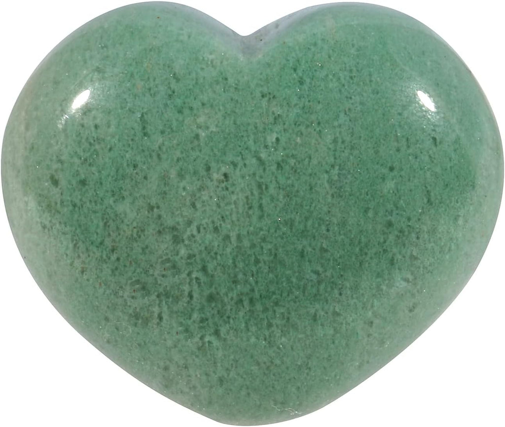 Heart Shaped Crystal Stone - Polished Gemstone Pocket Worry Stone, Natural Crystal Heart Gift for Valentine Mothers Day Decor, 1.8 Inches Green Aventurine