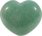 Heart Shaped Crystal Stone - Polished Gemstone Pocket Worry Stone, Natural Crystal Heart Gift for Valentine Mothers Day Decor, 1.8 Inches Green Aventurine