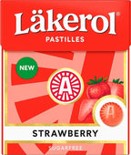 Cloetta Lakerol Strawberry Pastilles 4 Boxes of 25g SÖPÖSÖPÖ (soposopo) pack