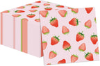 50 Pcs Strawberry Napkins 13 x 13 Inches, Strawberry Birthday Paper Napkins Fruit Theme Disposable Cocktail Napkins for Baby Shower Birthday Party Decorations (Strawberry)