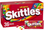 SKITTLES Original Chewy Candy, Full Size 2.17 oz Individually Wrapped Packs of Full Size Candies 36 Count