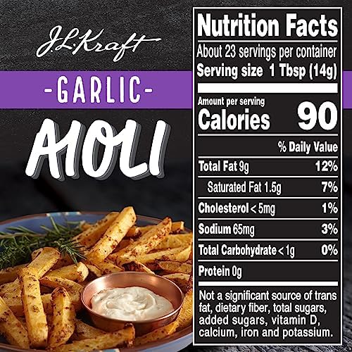 Kraft Mayo Garlic Aioli (12 oz Bottle) (Packaging may vary) (Pack of 2)