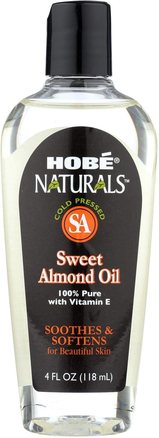 Hobe Labs Hobe Naturals Sweet Almond Oil - 4 fl oz - 100% Pure with Vitamin E