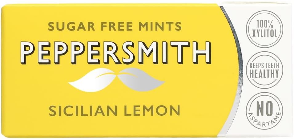 Peppersmith Lemon Xylitol Mints 15g - 12 Pack