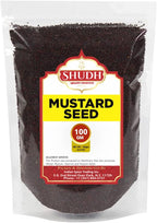 SHUDH BLACK MUSTARD SEEDS 3.5 oz | 100GM | Whole Spice (Kali Rai) ~ All Natural | Gluten Friendly | NON-GMO | Vegan | Indian Origin