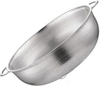 Ciieeo Stainless Steel Drain Basket Colander 19.5cm Diameter Kitchen Fruit Vegetable Strainer with Fine Mesh and Dual Handles for Washing and Draining