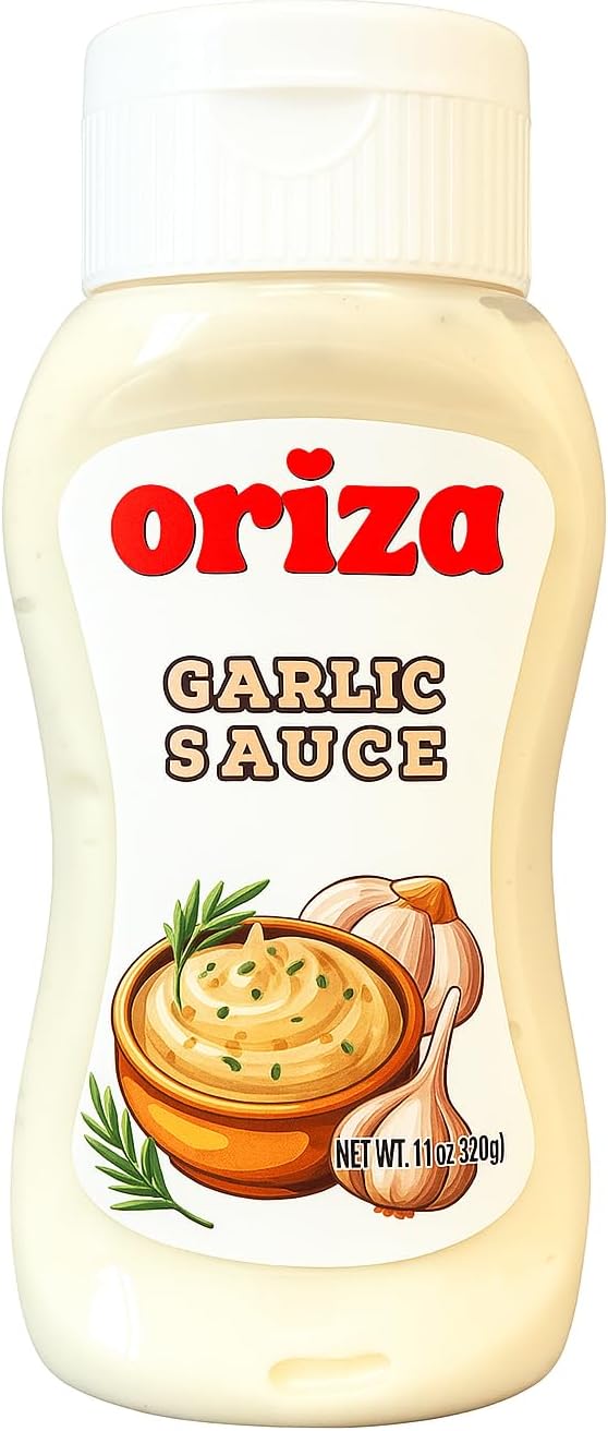 Oriza Garlic Sauce 11oz – Creamy & Savory Garlic Condiment – Great for Burgers, Sandwiches, and Wraps