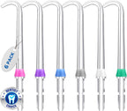 for Waterpik Replacement Heads, Replacement Tips for Waterpik Water Flosser, Suitable for Waterpik Accessories Replacement Tips, for DT-100E(6 Implant Denture Tips)
