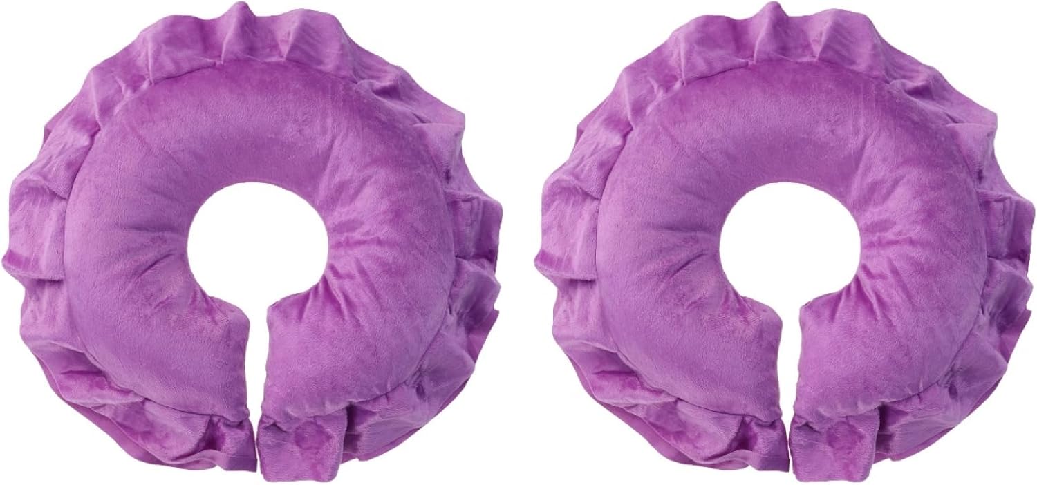Amosfun Face Massage Pillow for Spa and Beauty Salon 2-Pack Soft Cotton Travel Cushion 11.81X11.02X3.93In Support Pillow for Face Down Massage and Relaxation
