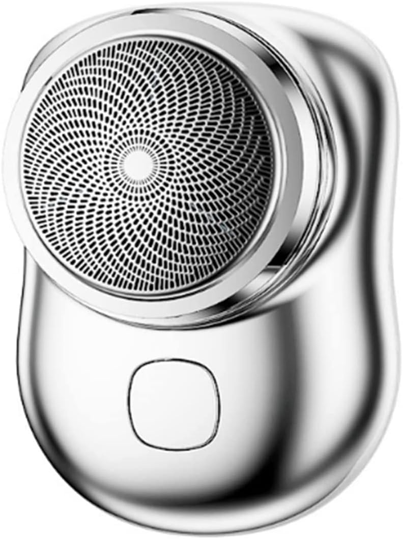 2023 New Electric Razor for Men,Mini-Shave Portable Electric Shaver, USB Rechargeable Shaver, Easy One-Button Use Suitable for Home, Car, Travel (Silver)