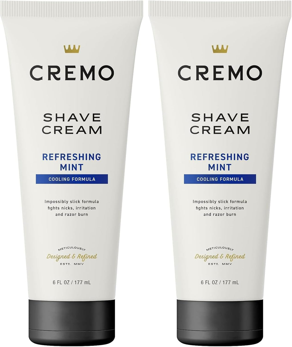 Cremo Cooling Shave Cream, 6 fl oz (Pack of 2)