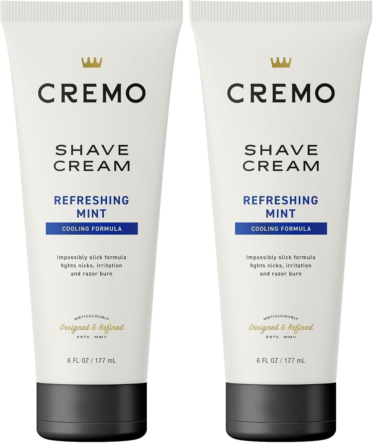 Cremo Cooling Shave Cream, 6 fl oz (Pack of 2)