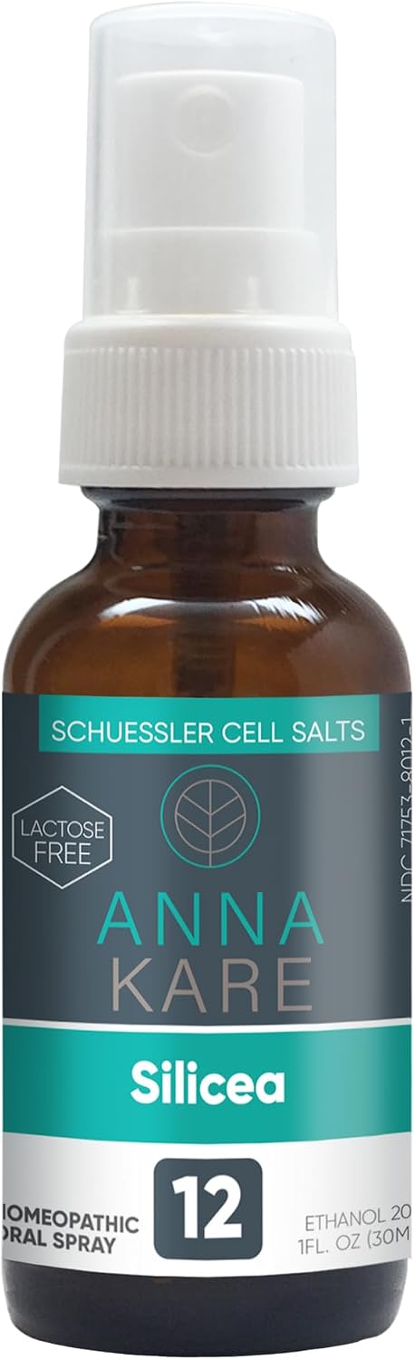 Silicea #12 – Schuessler Cell Salt for Skin Health, Hair, Nails & Collagen Support | Natural Supplement for Kids & Adults | Vegan, Lactose-Free, Sugar-Free | 30 ml Size Oral Spray by AnnaKare