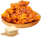 Dried tofu ,Spicy dried tofu（3.52oz/100g）, ready to eat spicy tofu in open bags, snacks and office snacks