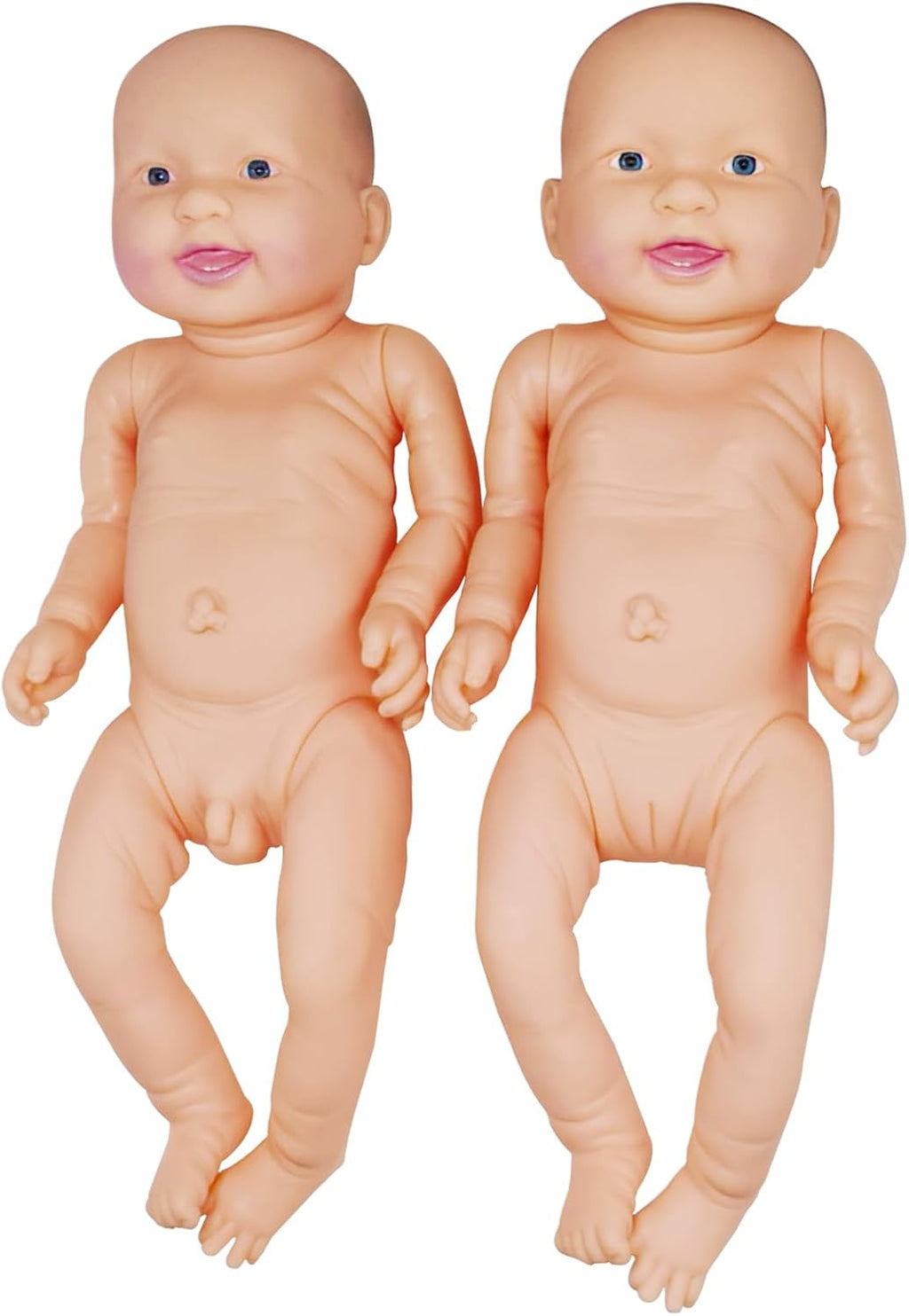 DRXRD Training Manikin Life-Size 20" Newborn Full Body Nursing Manikin 1 Set of Nursing Care Mannequin Includes a Boy and a Girl for Simulated Bathing Breast Feeding
