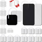 TENS Unit Replacement Pads, 40 PCS Premium Thickened Reusable Self-Adhesive Electrode Pads for EMS Muscle Stimulator Massager, 2"x4" - 20 Pcs, 2"x2" - 20 Pcs