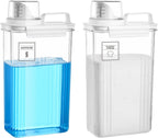Laundry Detergent Dispenser for Laundry Room,94oz Fabric Softener Dispenser,Liquid Laundry Detergent Container,Laundry Detergent Organizer for Laundry Room Organization with 6 Labels,2 Pack